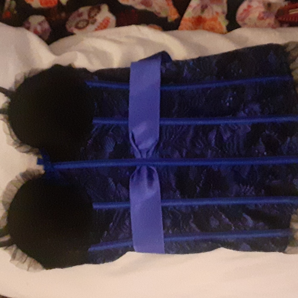 black and blue corset